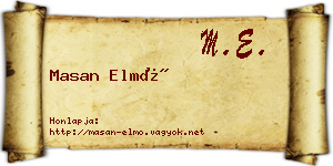 Masan Elmó névjegykártya